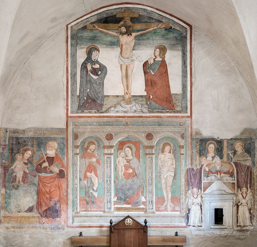 Chiesa di S. Pietro: parete di fondo dell'abside.